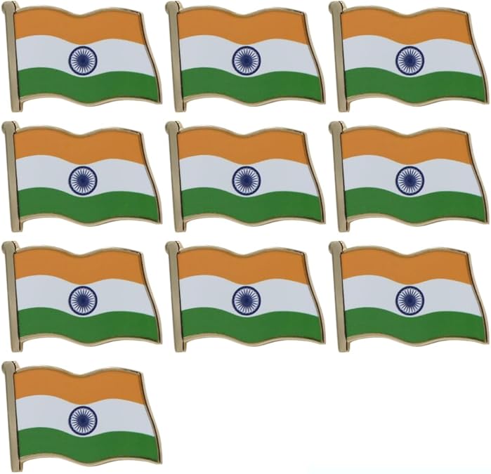 India Flag Enamel Pin For Patriotic & Ceremonial Souvenir