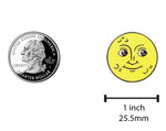 Load image into Gallery viewer, Moon Emoji – New Moon & Full Moon Enamel Pins