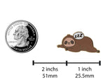 Load image into Gallery viewer, Sleepy Sloth - Super Cute Stay in Bed Enamel Pin