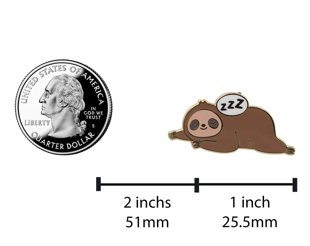 Sleepy Sloth - Super Cute Stay in Bed Enamel Pin