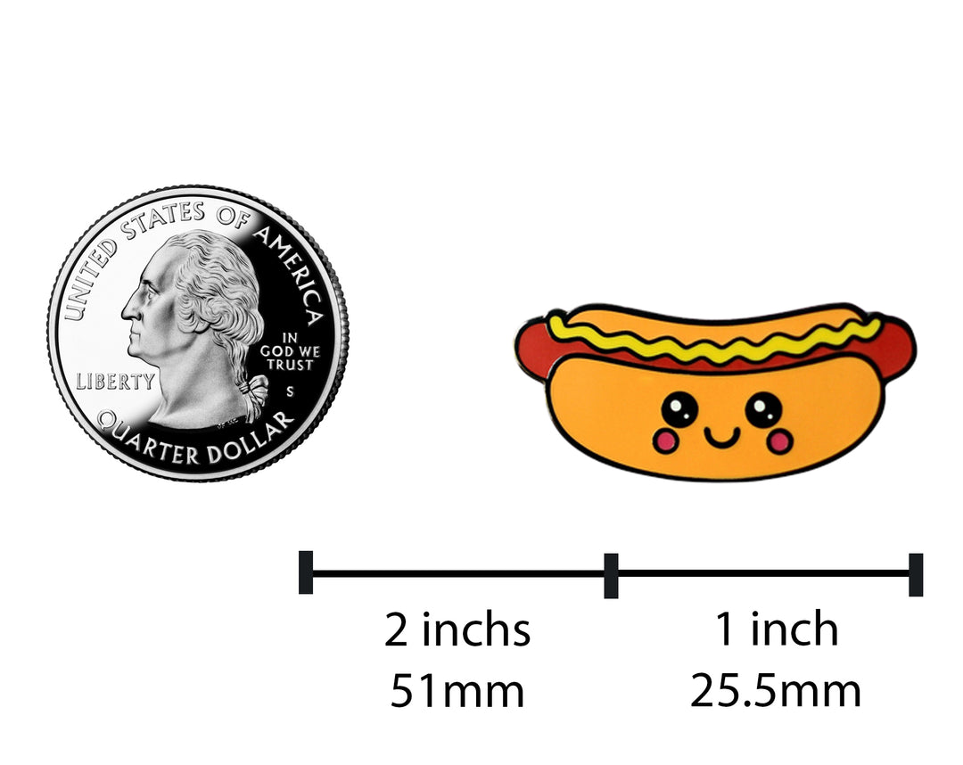 Hot Dog Pin - Super Kawaii Food Enamel Pin