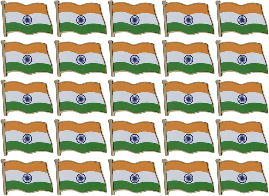 India Flag Enamel Pin For Patriotic & Ceremonial Souvenir