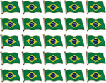 Load image into Gallery viewer, Brazil Flag Enamel Pin For Patriotic & Ceremonial Souvenir