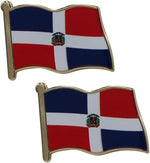 Load image into Gallery viewer, Dominican Republic Flag Enamel Pin For Patriotic & Ceremonial Souvenir