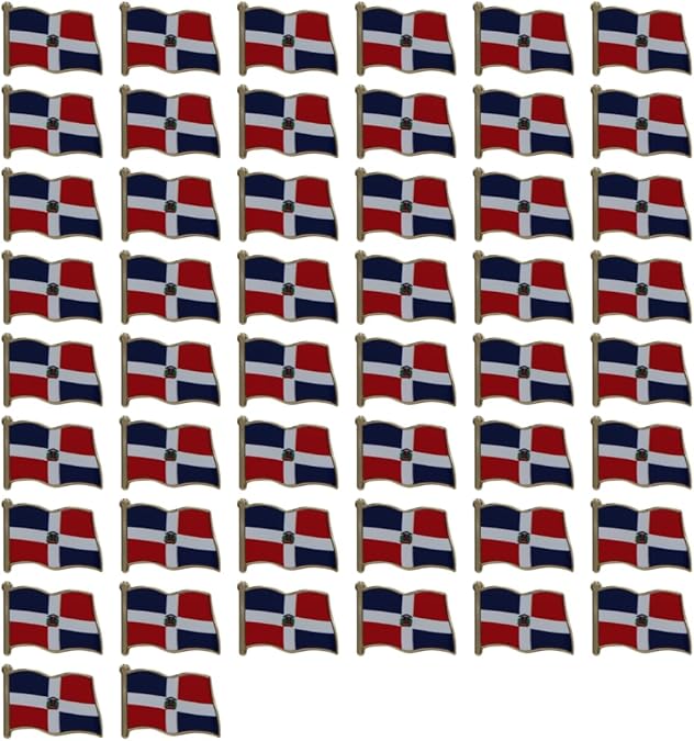 Dominican Republic Flag Enamel Pin For Patriotic & Ceremonial Souvenir