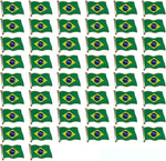 Load image into Gallery viewer, Brazil Flag Enamel Pin For Patriotic & Ceremonial Souvenir