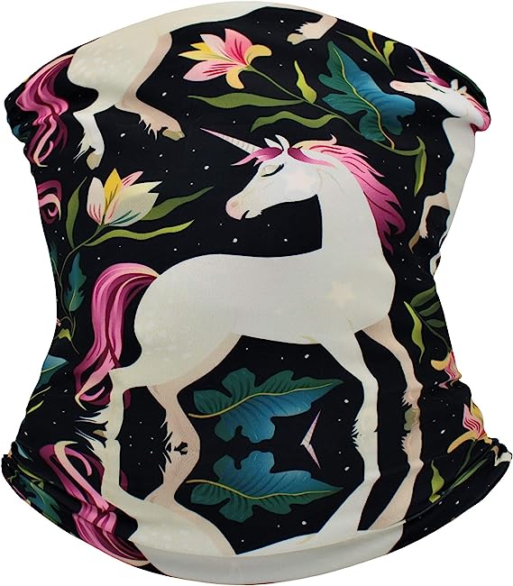 Cooling Neck Scarf Headband & Face Mask - Unicorn