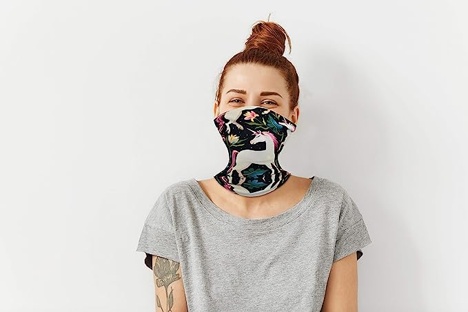 Cooling Neck Scarf Headband & Face Mask - Unicorn