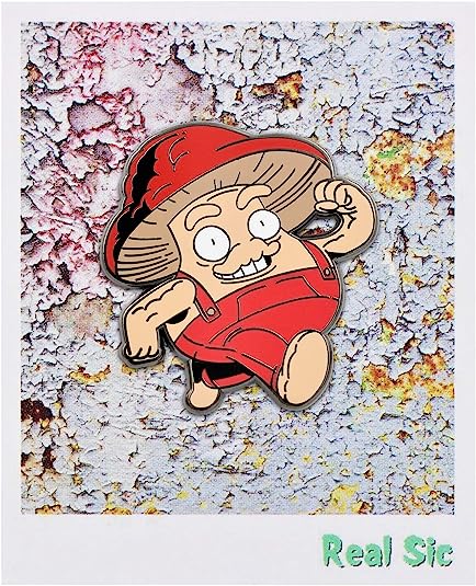 Mushroom Guy Enamel Pin - Funny, Trippy Shroom Dude Pin