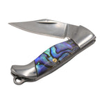 Load image into Gallery viewer, Abalone Shell Folding Knife Pendant Necklace