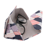 Load image into Gallery viewer, Abstract Mountain Foldable Eyeglass Case – Modern Landscape Vegan Leather Folding Hard Shell Case