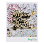 Load image into Gallery viewer, Asian Lives Matter Enamel Pin - Black and Gold Pin