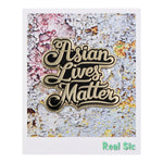 Load image into Gallery viewer, Asian Lives Matter Enamel Pin - Black and Gold Pin
