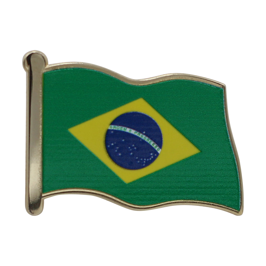 Brazil Flag Enamel Pin For Patriotic & Ceremonial Souvenir