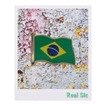 Load image into Gallery viewer, Brazil Flag Enamel Pin For Patriotic & Ceremonial Souvenir