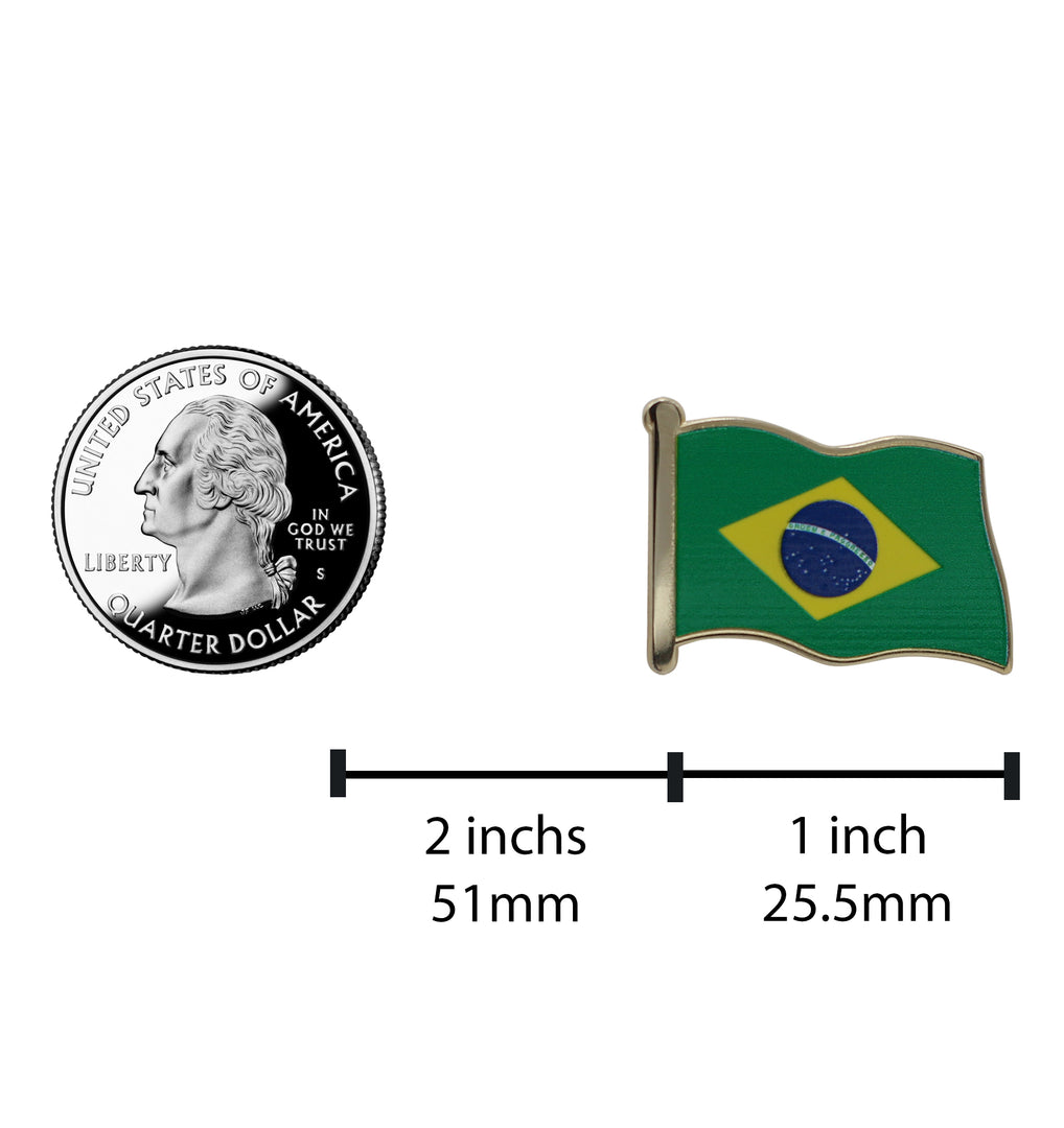 Brazil Flag Enamel Pin For Patriotic & Ceremonial Souvenir