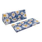 Load image into Gallery viewer, Daisy Glasses Case - Vegan Leather Flower Eyewear Folding Hard Shell Case