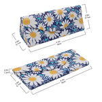 Load image into Gallery viewer, Daisy Glasses Case - Vegan Leather Flower Eyewear Folding Hard Shell Case