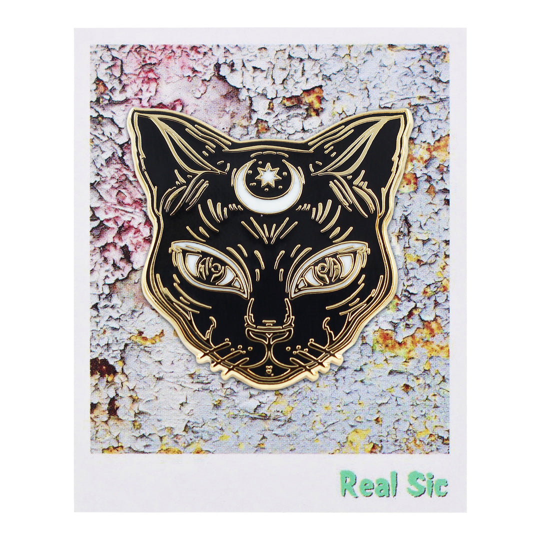 Luna the Black Cat - Enamel Cat Pin