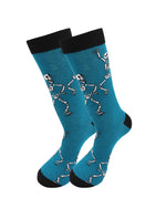 Load image into Gallery viewer, Skeletons (Blue) Socks - Comfy Cotton for Men & Women