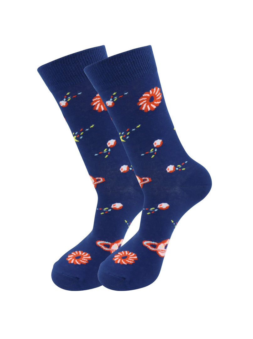 Space Donuts Socks - Comfy Cotton for Men & Women