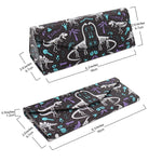 Load image into Gallery viewer, Dinosaur Fossils Print Glasses Case - Vegan Leather Magic Folding Hard Case