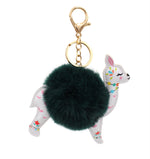 Load image into Gallery viewer, Fuzzy Alpaca Keychain - Cute Animal Faux Fur Fluffy Fuzzy Llama Pom Pom Keychain