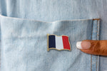 Load image into Gallery viewer, France Flag Enamel Pin For Patriotic & Ceremonial Souvenir