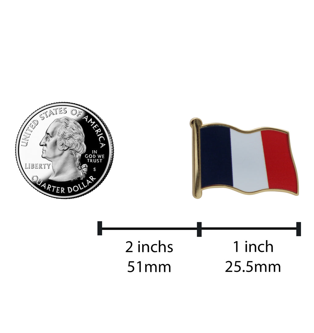 France Flag Enamel Pin For Patriotic & Ceremonial Souvenir