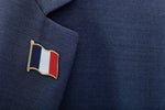 Load image into Gallery viewer, France Flag Enamel Pin For Patriotic & Ceremonial Souvenir