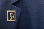 Load image into Gallery viewer, Girl with a Pearl Earring by Johannes Vermeer Art Frame Pin - Museum Souvenir Fine Art Lapel Pin