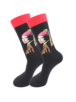 Load image into Gallery viewer, Girl With A Pearl Earring Socks - Comfy Cotton for Men & Women