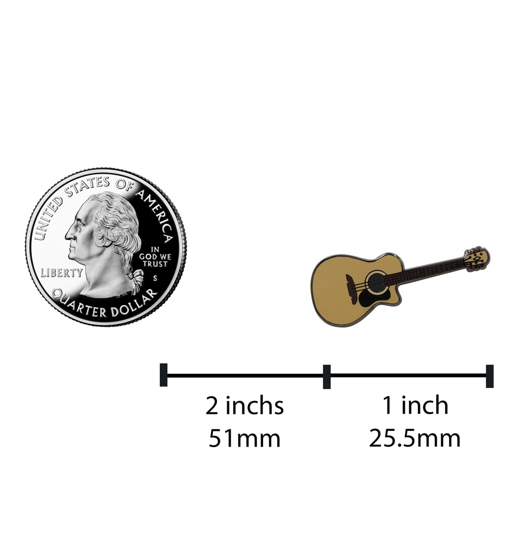 Guitar Enamel Lapel Pin - Celebrating the Beauty of Music