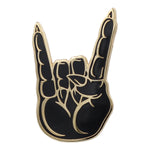 Load image into Gallery viewer, Hail Satan Horns Pin - Rock / Heavy Metal Hand Symbol Enamel Pin