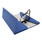 Load image into Gallery viewer, Navy Solid Color Glasses Case - Vegan Leather Magic Folding Hardcase