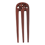 Load image into Gallery viewer, Triple Fork Wood Hair Fork - Japanese Hair Accessory - Hair Stick, Pin