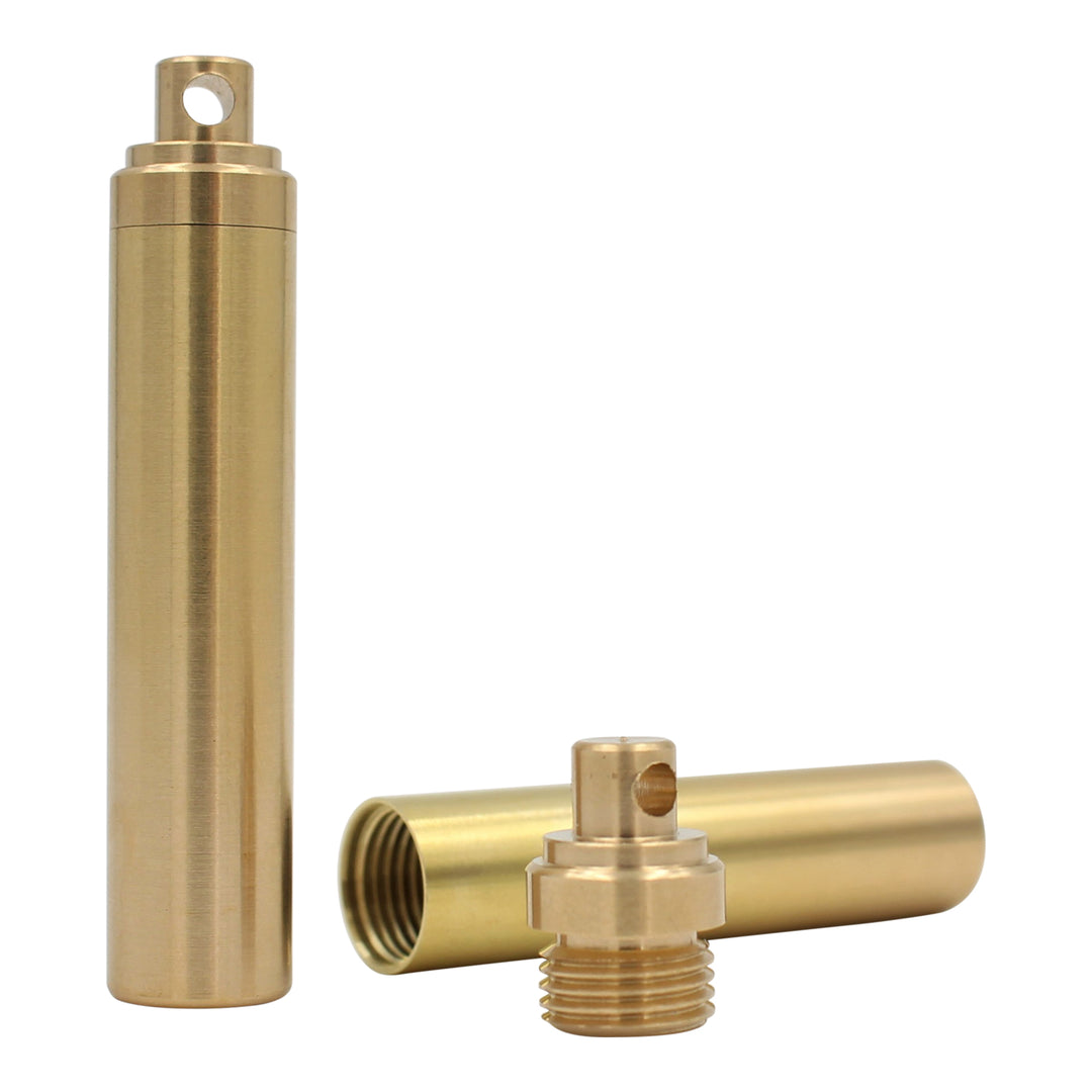 Mini Pill Fob Portable Keyring Waterproof Brass Pill Bottle