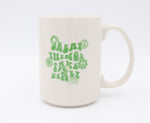 Load image into Gallery viewer, Great Things Take Time Mug - Motivational Large Capacity 15oz Ceramic Coffee Mug / Tea Cup