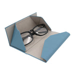 Load image into Gallery viewer, Pacific Blue Glasses Case - Vegan Leather Folding Hard Shell Case