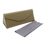 Load image into Gallery viewer, Mocha Glasses Case - Vegan Leather Folding Hard Shell Case