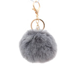 Load image into Gallery viewer, Cute Animal Faux Fur Fluffy Fuzzy Pom Pom Keychain - Unicorn
