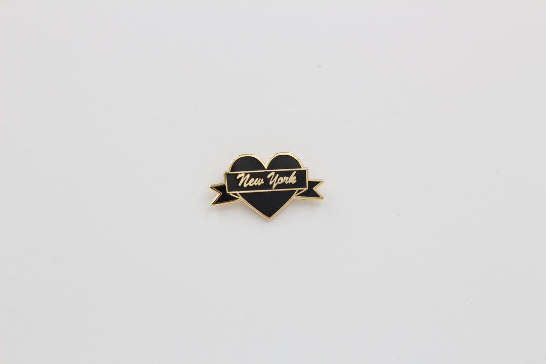 I Heart San Francisco Enamel Pin – Black & Gold City Pin