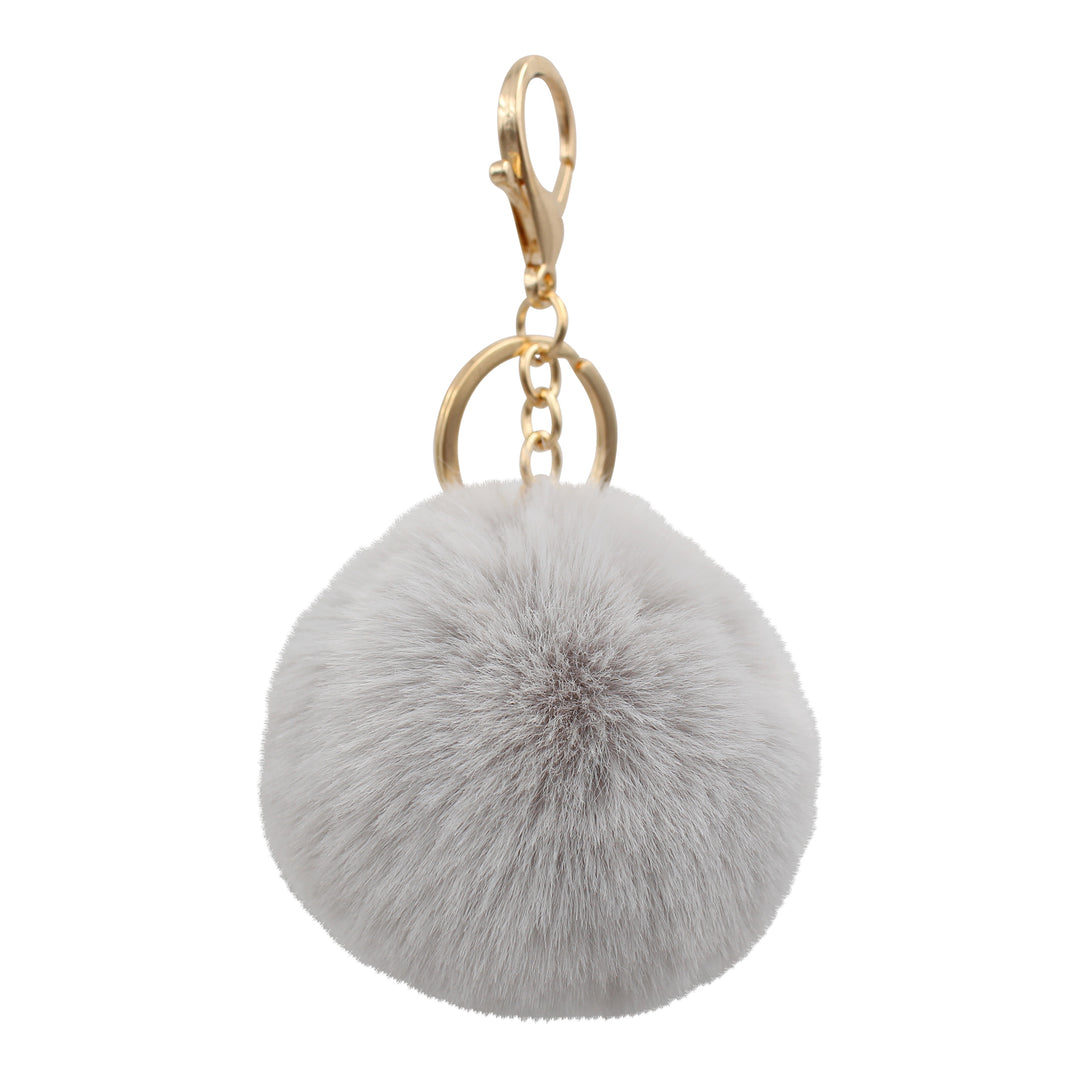 Cute Faux Fur Fluffy Fuzzy Pom Pom Keychain