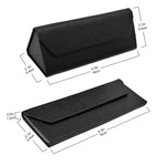 Load image into Gallery viewer, Small Black Solid Color Glasses Case - Vegan Leather Magic Folding Hardcase