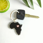 Load image into Gallery viewer, Heart of Africa Keychain - Black Lives Matter BLM Acrylic Keychain