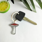 Load image into Gallery viewer, Fly Agaric Mushroom Keychain - Fungi Shroom Garden Acrylic Keychain