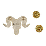 Load image into Gallery viewer, Ram Skull Pin - Occult / Baphomet Enamel Pin