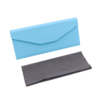 Load image into Gallery viewer, Powder Blue Solid Color Glasses Case - Vegan Leather Magic Folding Hardcase