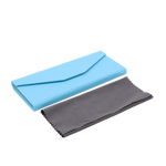 Load image into Gallery viewer, Powder Blue Solid Color Glasses Case - Vegan Leather Magic Folding Hardcase