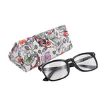 Load image into Gallery viewer, Koi Fish Foldable Eyeglass Case – Japanese Koi & Lotus Vegan Leather Hard Shell Case